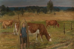Olgierd Bierwiaczonek "Pastuszek z krowami na pastwisku"