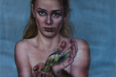 Joanna Kaucz "Autoportret z martwym ptakiem"