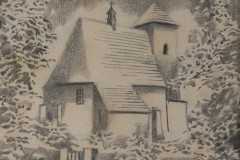 Romuald Korus "Stary kościół św. Wojciecha w Mikołowie"